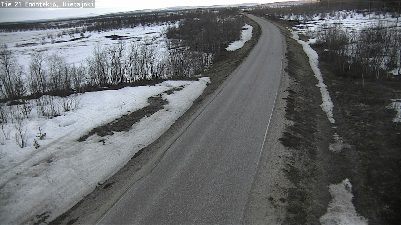 Weather Camera Image Road 21 Enontekiö, Hietajoki, Enontekiö, Lappi