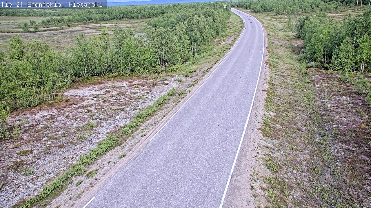 Weather Camera Image Väg 21 Enontekis, Hietajoki, Enontekiö, Lappi