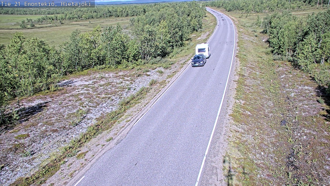 Weather Camera Image Road 21 Enontekiö, Hietajoki, Enontekiö, Lappi