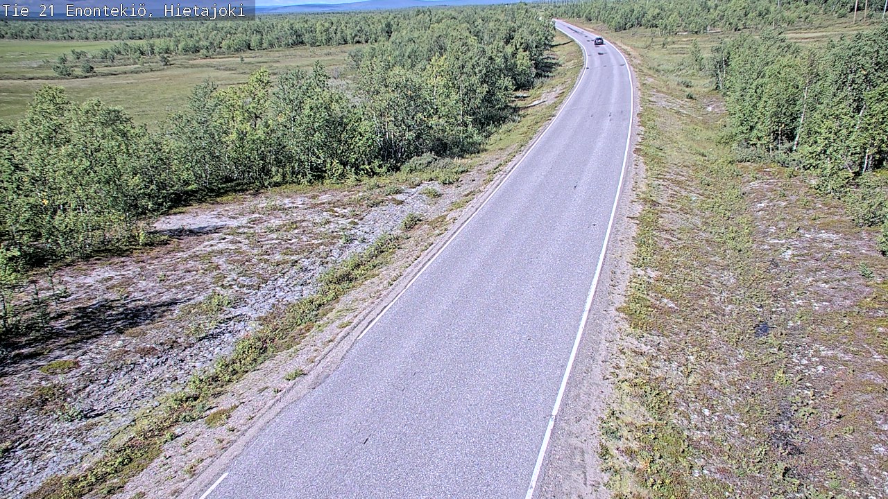 Weather Camera Image Road 21 Enontekiö, Hietajoki, Enontekiö, Lappi
