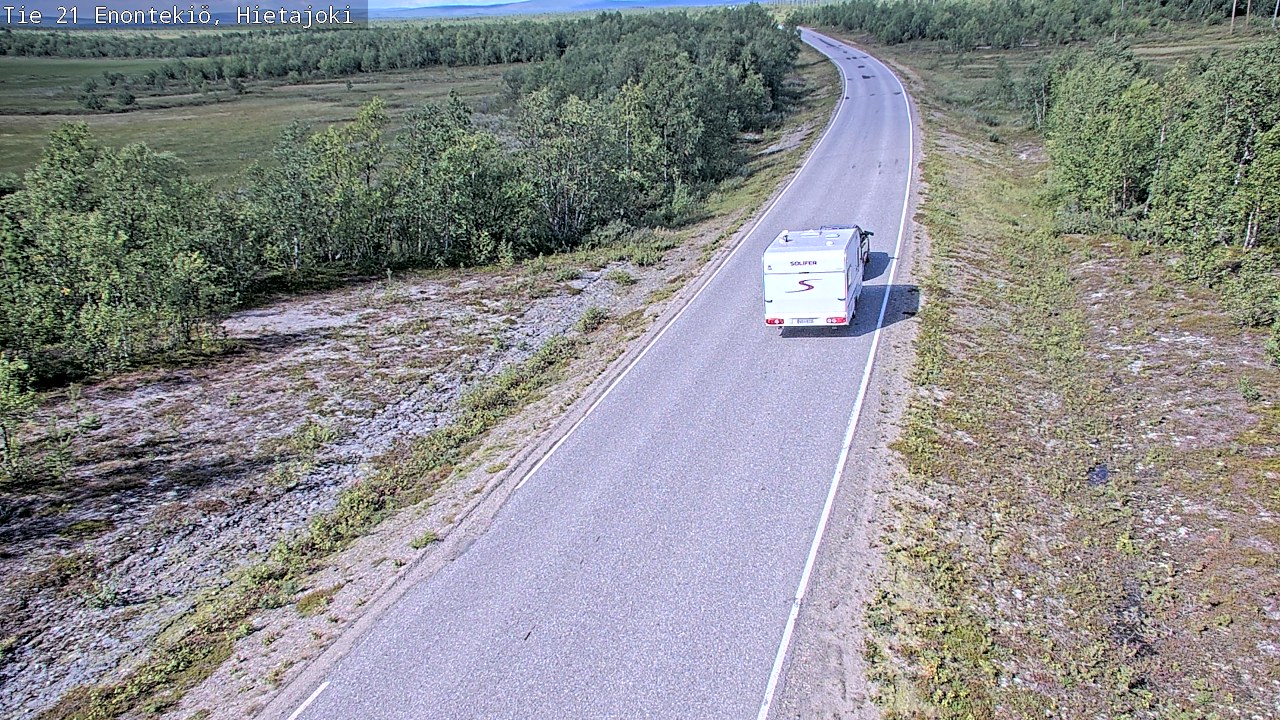 Weather Camera Image Road 21 Enontekiö, Hietajoki, Enontekiö, Lappi