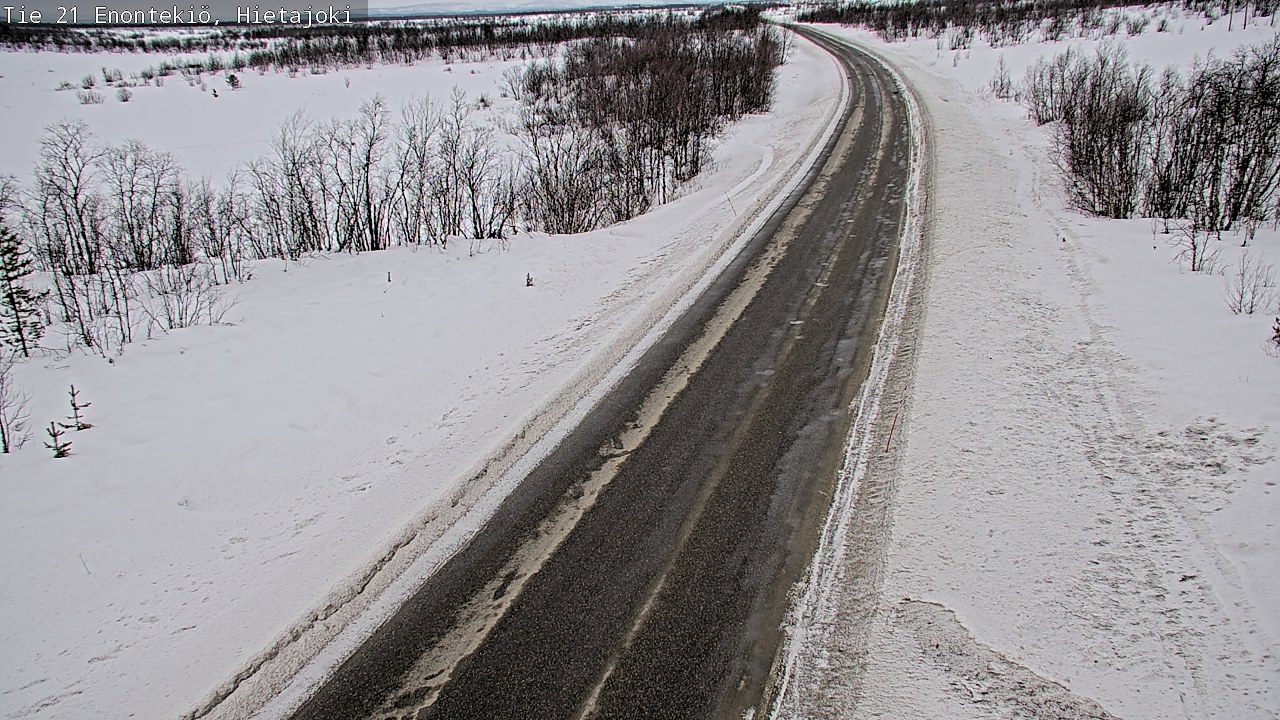 Weather Camera Image Road 21 Enontekiö, Hietajoki, Enontekiö, Lappi