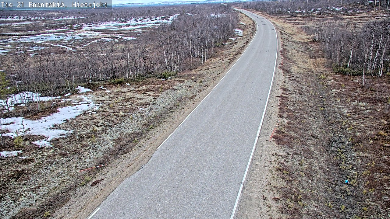 Weather Camera Image Road 21 Enontekiö, Hietajoki, Enontekiö, Lappi