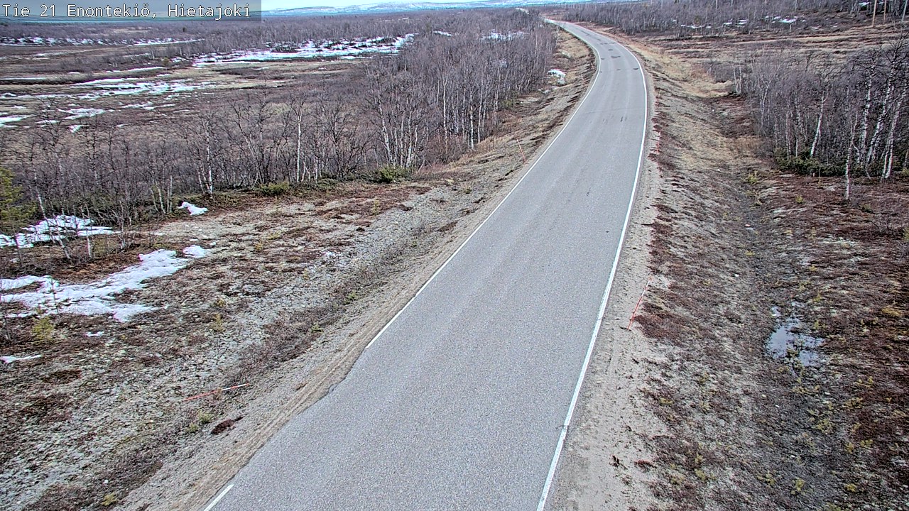 Weather Camera Image Road 21 Enontekiö, Hietajoki, Enontekiö, Lappi
