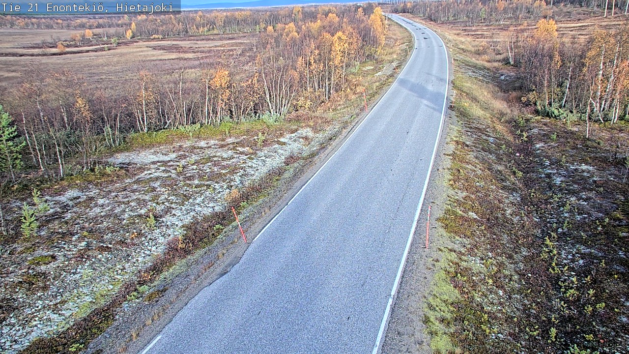 Weather Camera Image Road 21 Enontekiö, Hietajoki, Enontekiö, Lappi