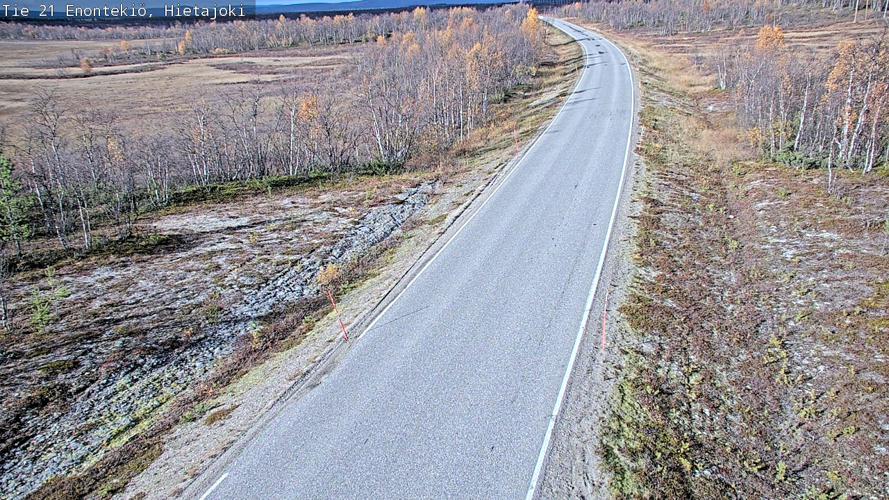 Weather Camera Image Road 21 Enontekiö, Hietajoki, Enontekiö, Lappi