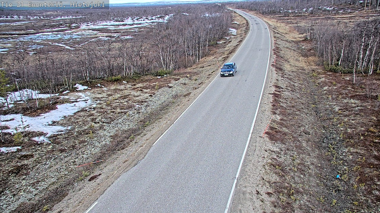 Weather Camera Image Road 21 Enontekiö, Hietajoki, Enontekiö, Lappi