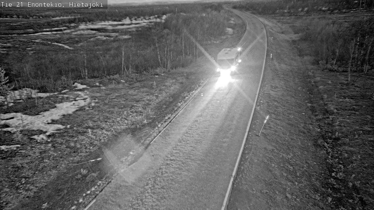 Weather Camera Image Road 21 Enontekiö, Hietajoki, Enontekiö, Lappi