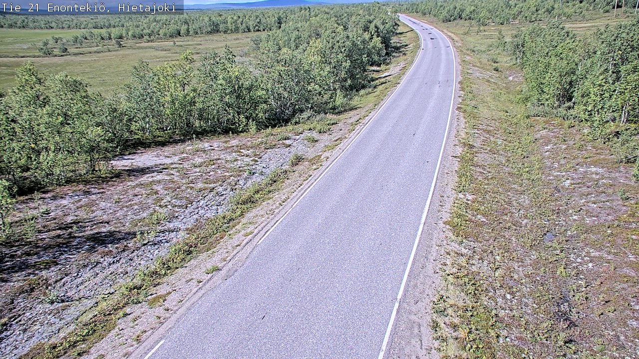 Weather Camera Image Road 21 Enontekiö, Hietajoki, Enontekiö, Lappi