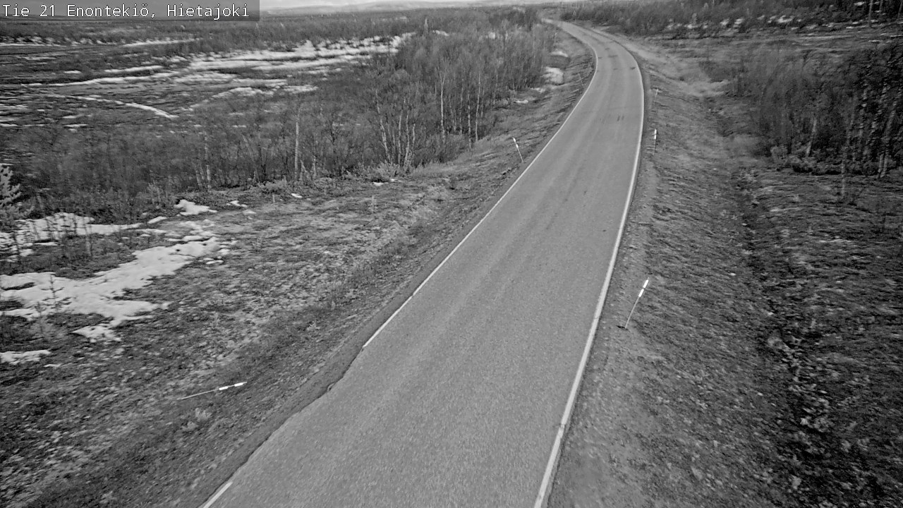 Weather Camera Image Road 21 Enontekiö, Hietajoki, Enontekiö, Lappi