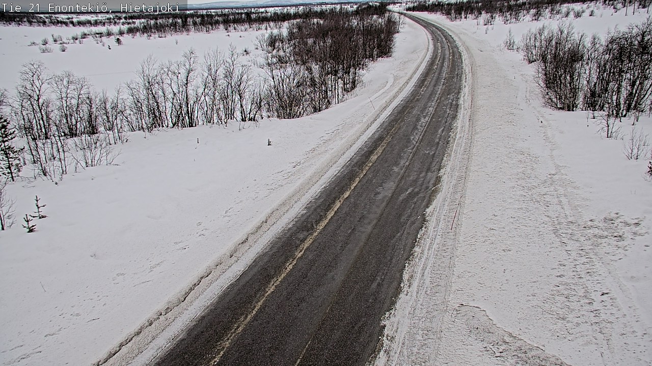 Weather Camera Image Road 21 Enontekiö, Hietajoki, Enontekiö, Lappi