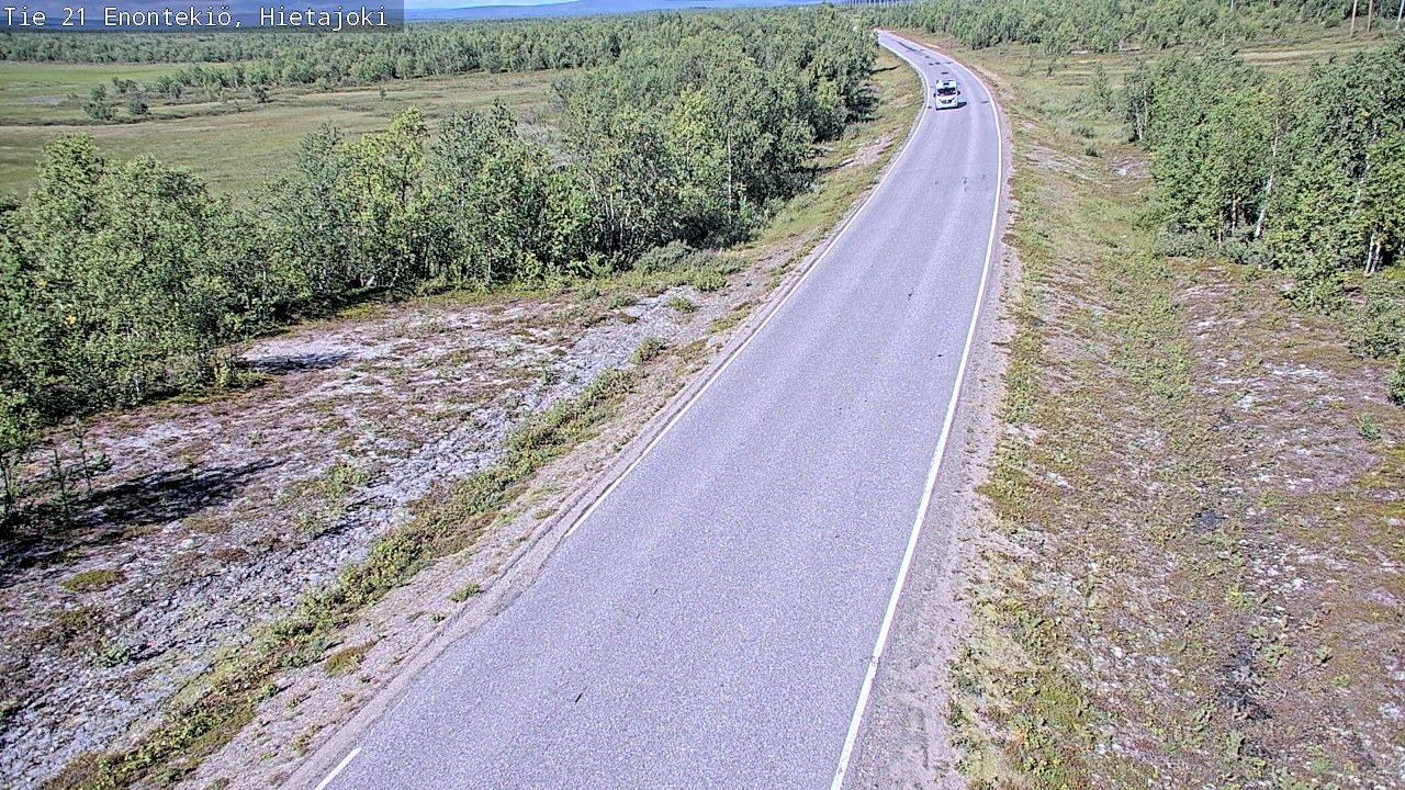 Weather Camera Image Road 21 Enontekiö, Hietajoki, Enontekiö, Lappi