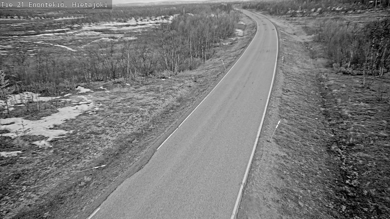 Weather Camera Image Road 21 Enontekiö, Hietajoki, Enontekiö, Lappi