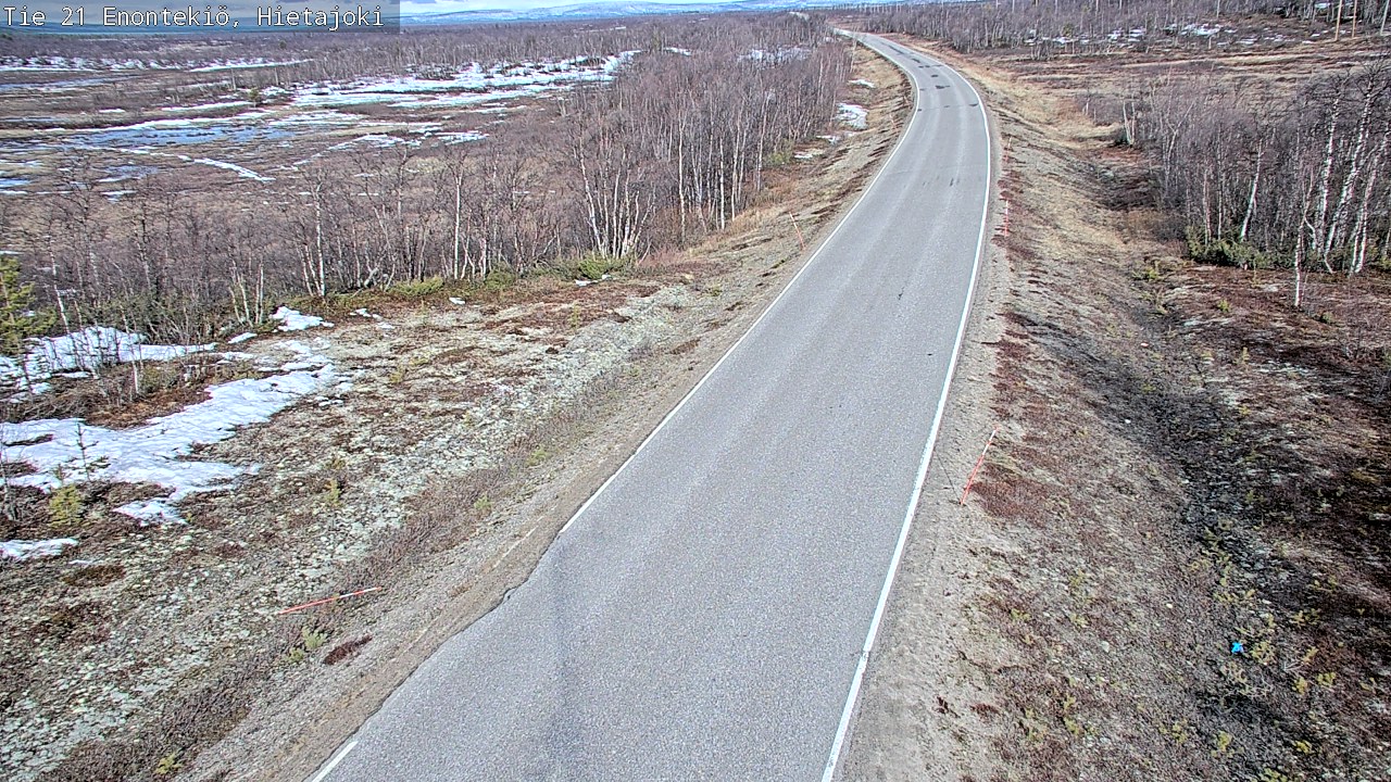 Weather Camera Image Road 21 Enontekiö, Hietajoki, Enontekiö, Lappi