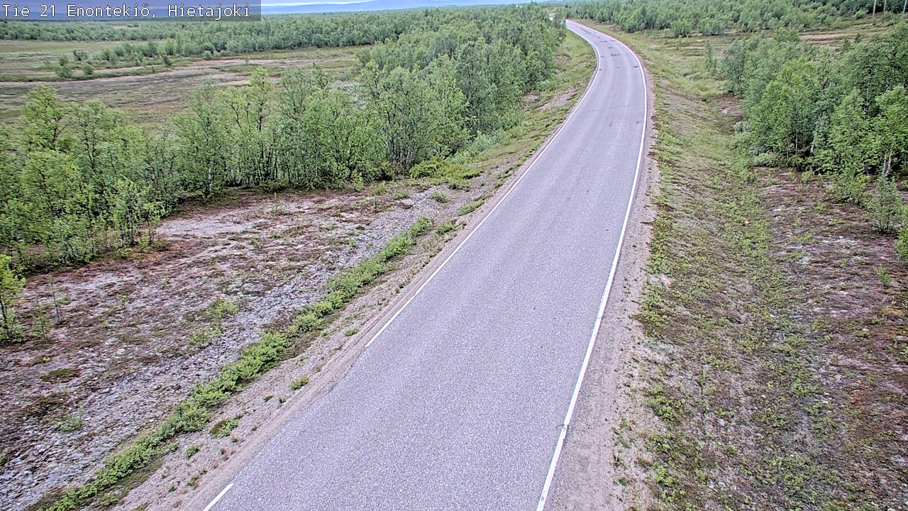 Weather Camera Image Road 21 Enontekiö, Hietajoki, Enontekiö, Lappi