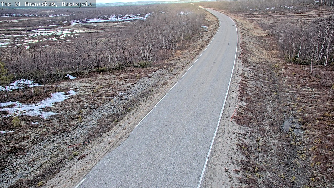 Weather Camera Image Road 21 Enontekiö, Hietajoki, Enontekiö, Lappi