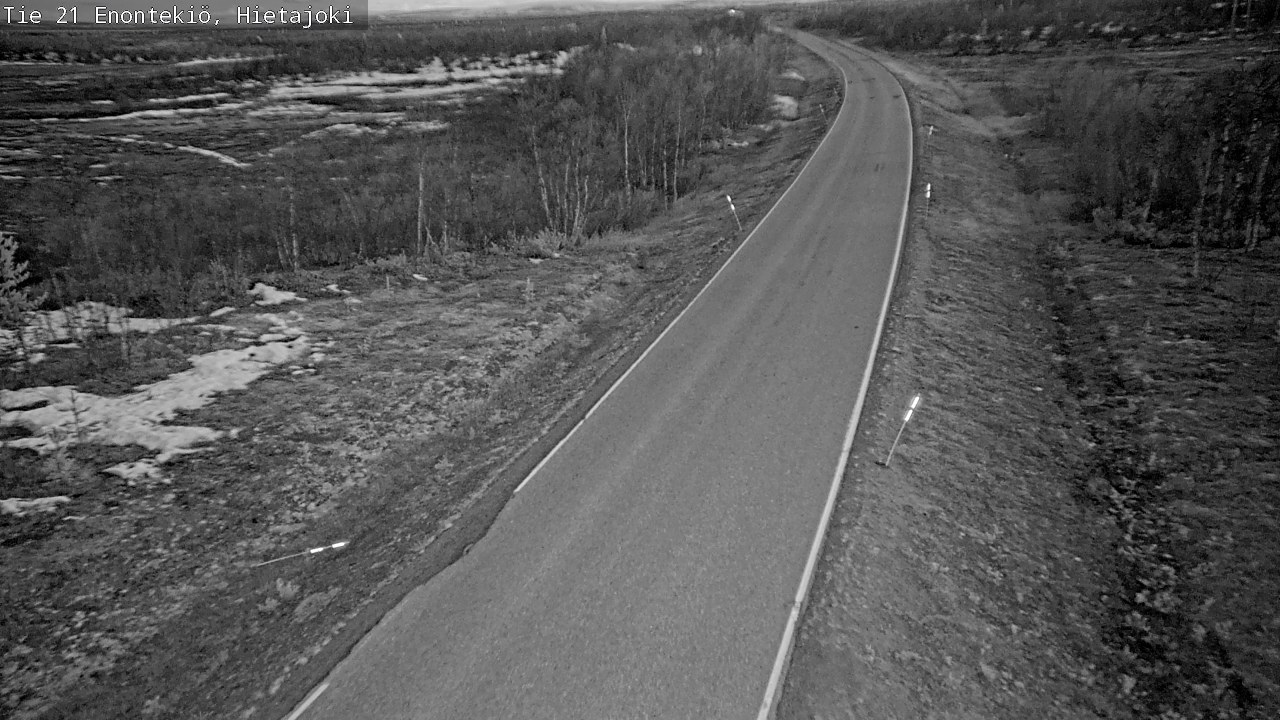 Weather Camera Image Road 21 Enontekiö, Hietajoki, Enontekiö, Lappi