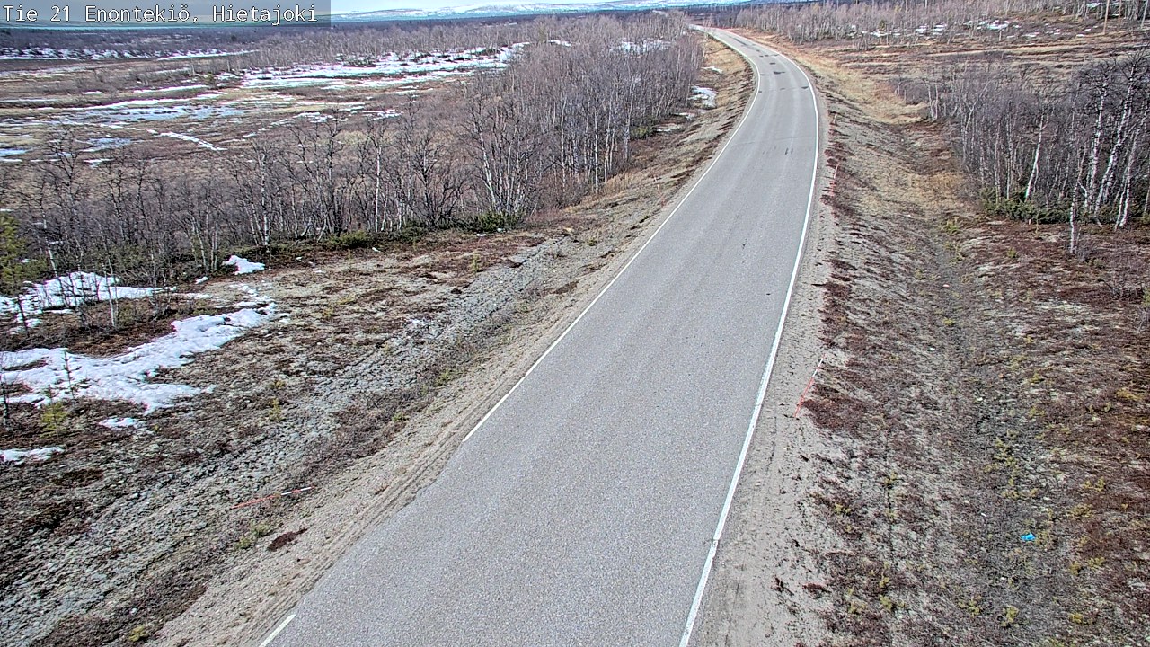 Weather Camera Image Road 21 Enontekiö, Hietajoki, Enontekiö, Lappi