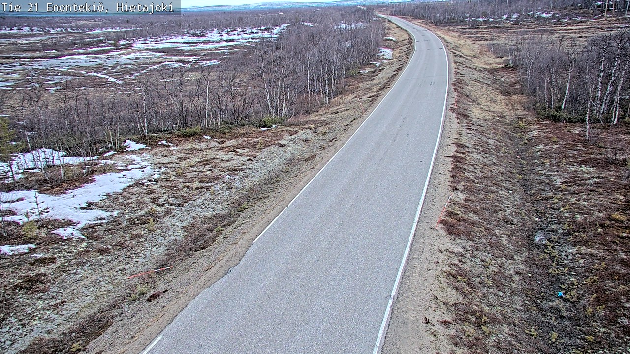 Weather Camera Image Road 21 Enontekiö, Hietajoki, Enontekiö, Lappi