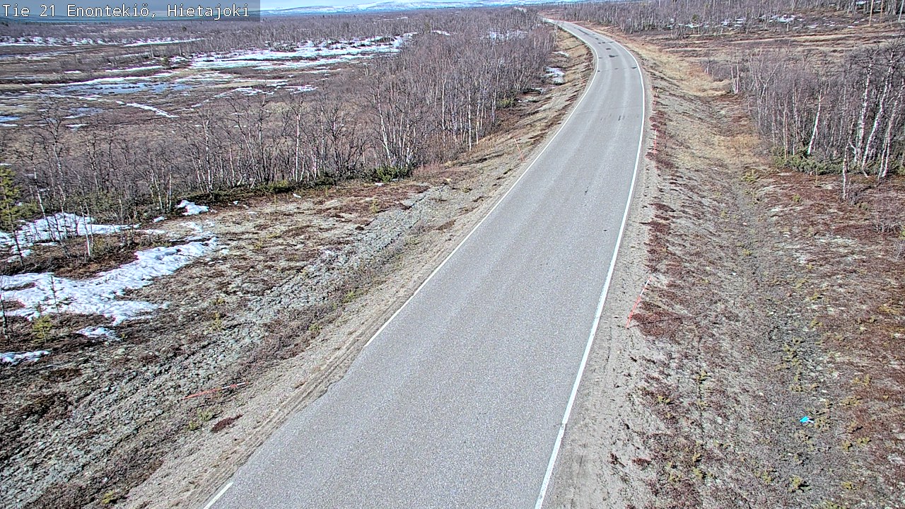 Weather Camera Image Road 21 Enontekiö, Hietajoki, Enontekiö, Lappi