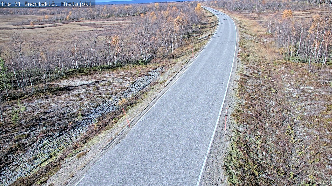 Weather Camera Image Road 21 Enontekiö, Hietajoki, Enontekiö, Lappi