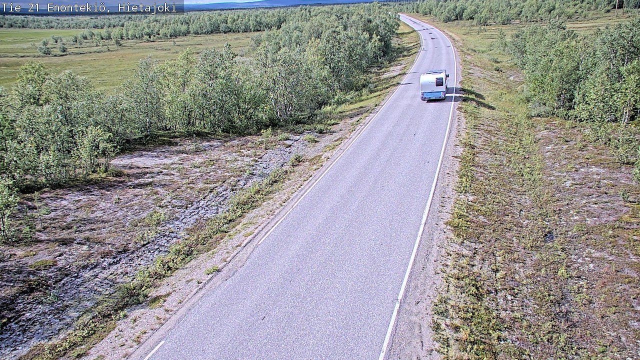 Weather Camera Image Road 21 Enontekiö, Hietajoki, Enontekiö, Lappi