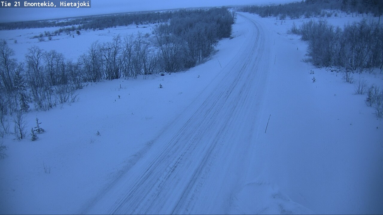 Weather Camera Image Väg 21 Enontekis, Hietajoki, Enontekiö, Lappi