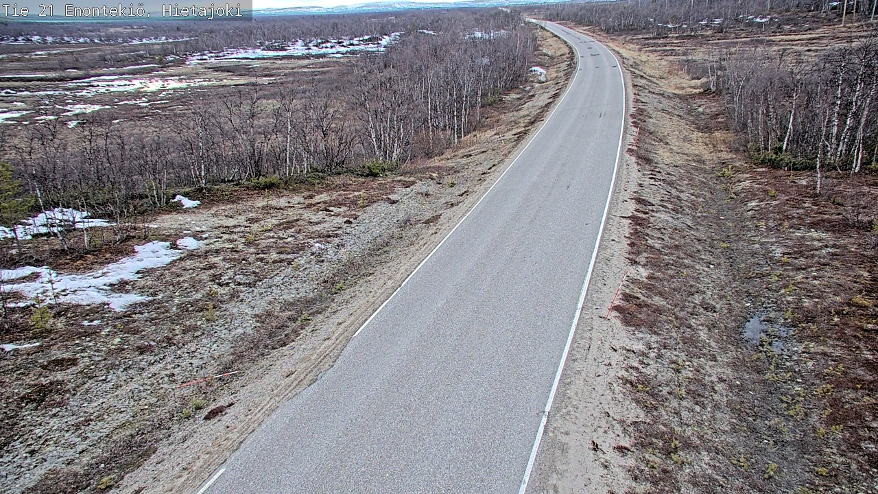 Weather Camera Image Road 21 Enontekiö, Hietajoki, Enontekiö, Lappi