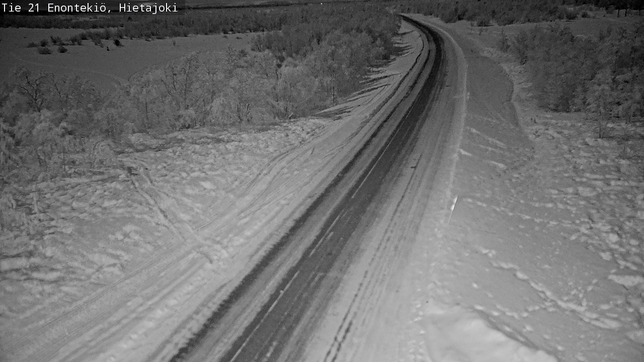 Weather Camera Image Road 21 Enontekiö, Hietajoki, Enontekiö, Lappi