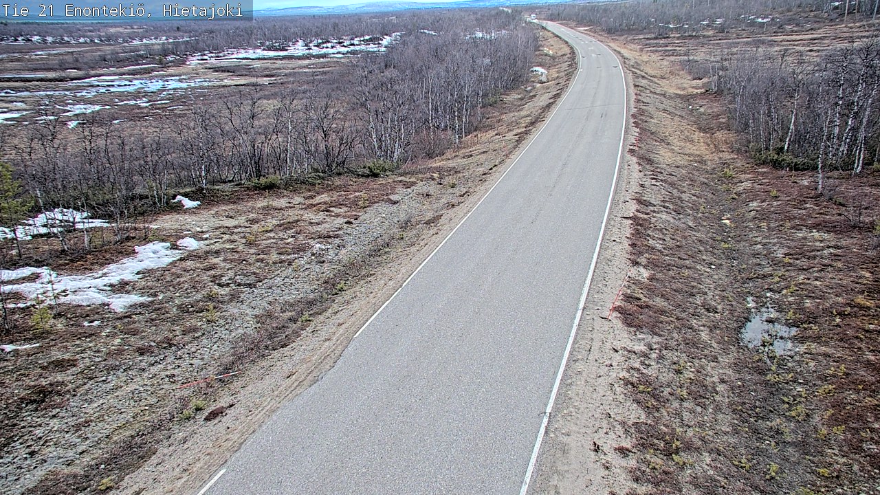 Weather Camera Image Road 21 Enontekiö, Hietajoki, Enontekiö, Lappi