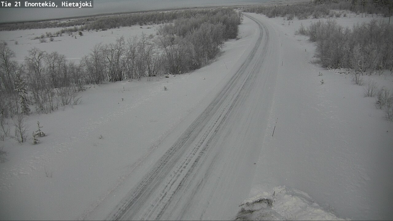 Weather Camera Image Väg 21 Enontekis, Hietajoki, Enontekiö, Lappi