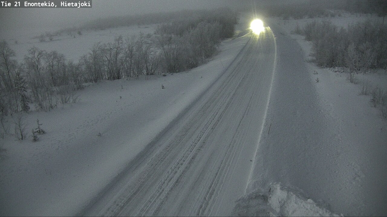 Weather Camera Image Road 21 Enontekiö, Hietajoki, Enontekiö, Lappi