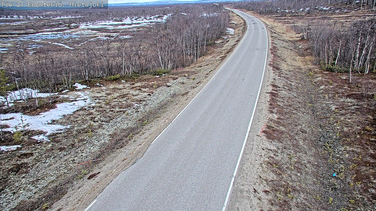Weather Camera Image Road 21 Enontekiö, Hietajoki, Enontekiö, Lappi