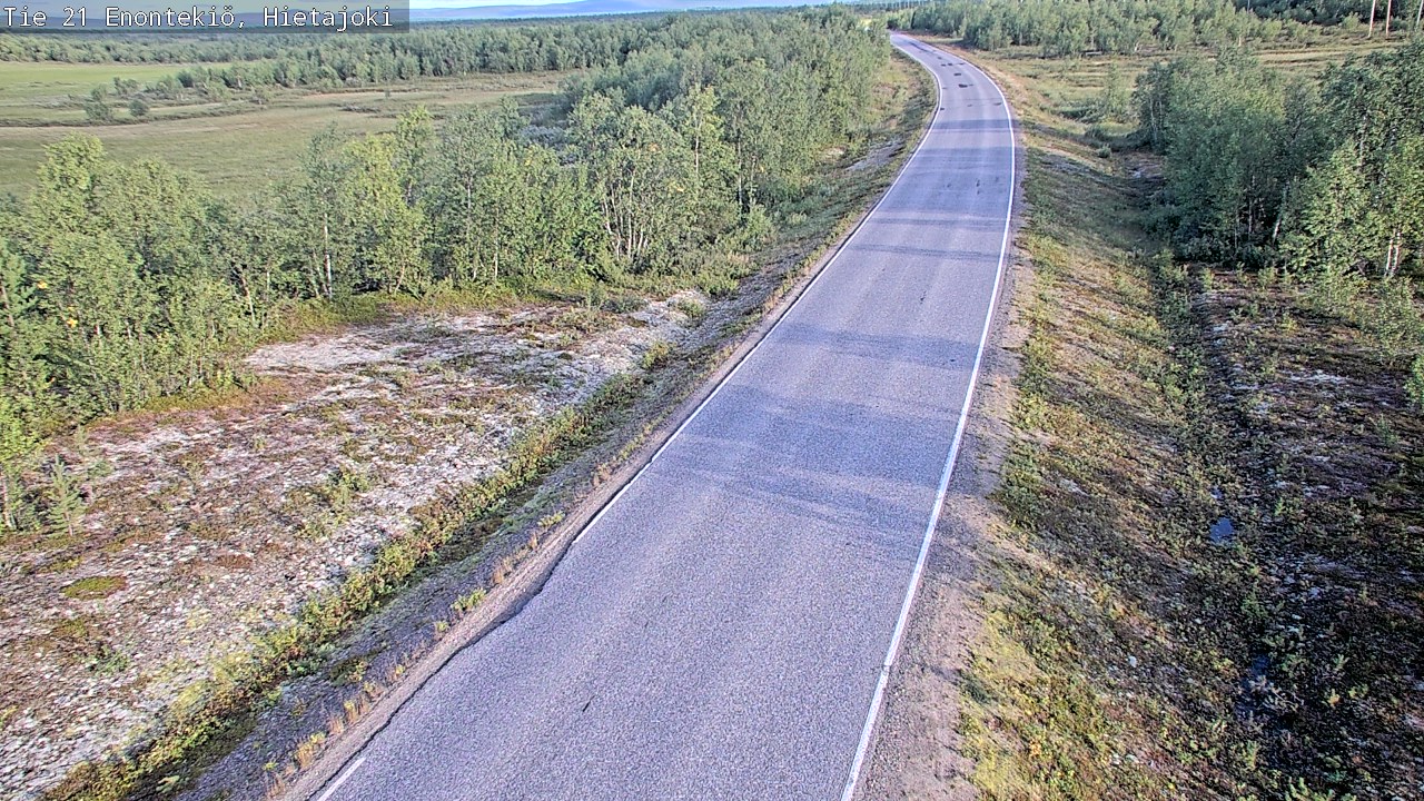 Weather Camera Image Road 21 Enontekiö, Hietajoki, Enontekiö, Lappi