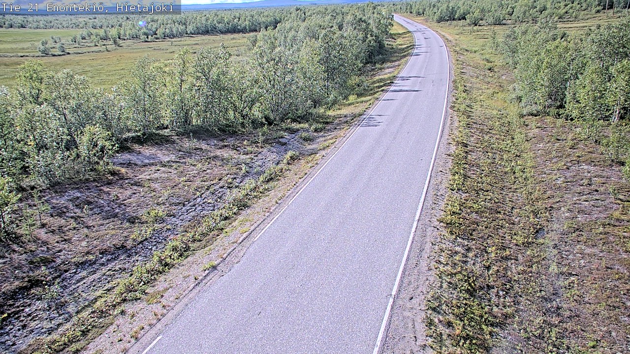 Weather Camera Image Road 21 Enontekiö, Hietajoki, Enontekiö, Lappi