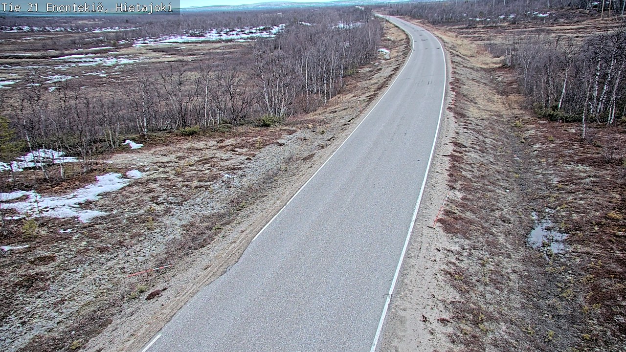 Weather Camera Image Road 21 Enontekiö, Hietajoki, Enontekiö, Lappi