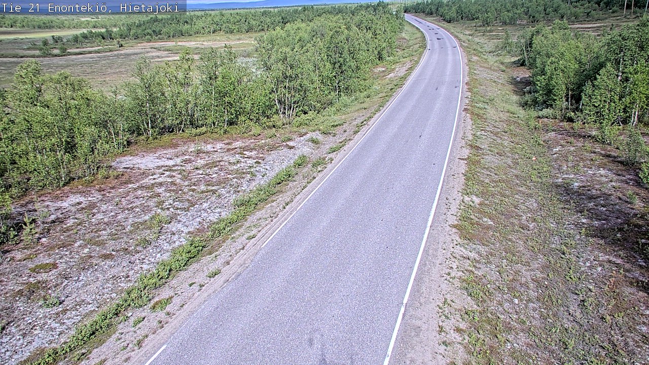 Weather Camera Image Väg 21 Enontekis, Hietajoki, Enontekiö, Lappi