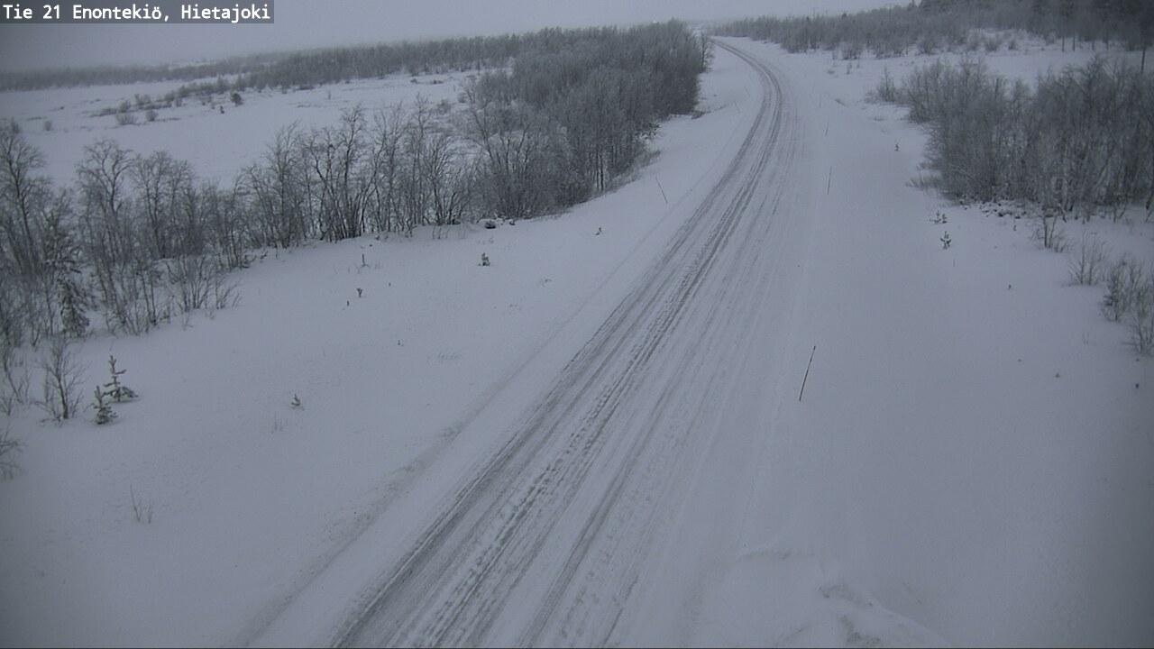 Weather Camera Image Väg 21 Enontekis, Hietajoki, Enontekiö, Lappi