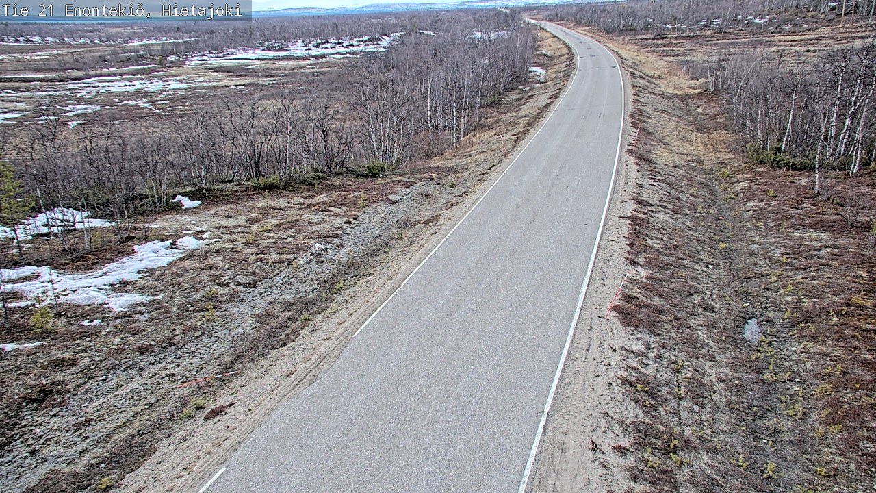 Weather Camera Image Road 21 Enontekiö, Hietajoki, Enontekiö, Lappi