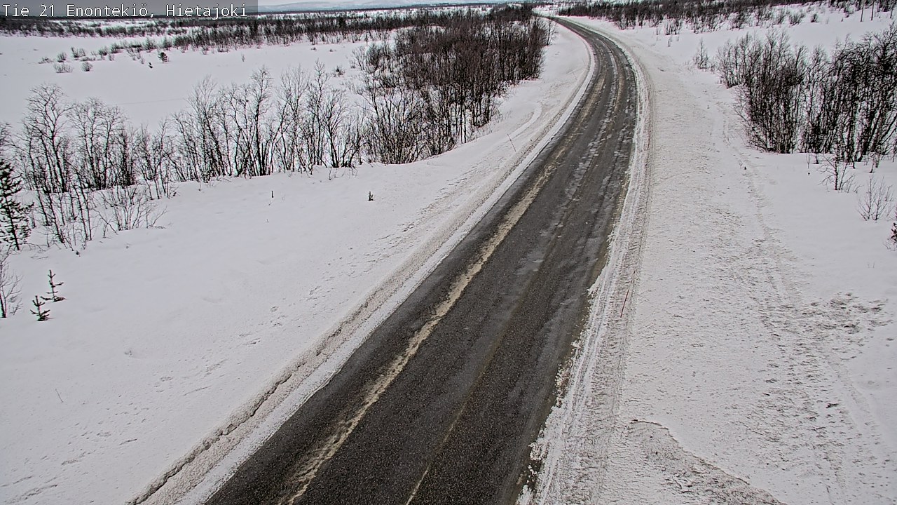 Weather Camera Image Road 21 Enontekiö, Hietajoki, Enontekiö, Lappi