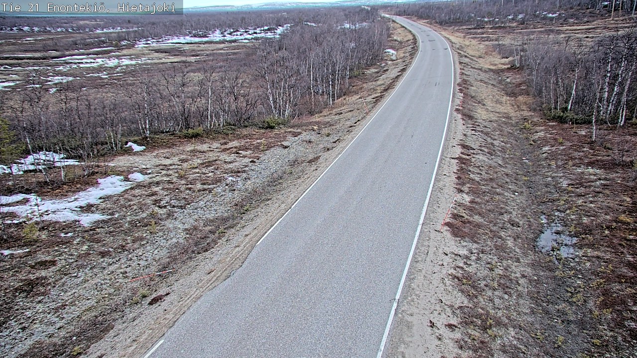 Weather Camera Image Road 21 Enontekiö, Hietajoki, Enontekiö, Lappi