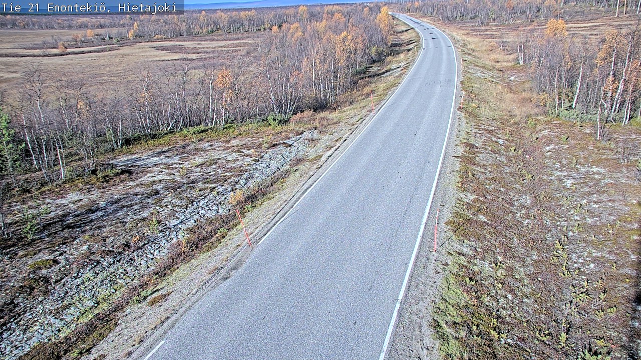 Weather Camera Image Road 21 Enontekiö, Hietajoki, Enontekiö, Lappi