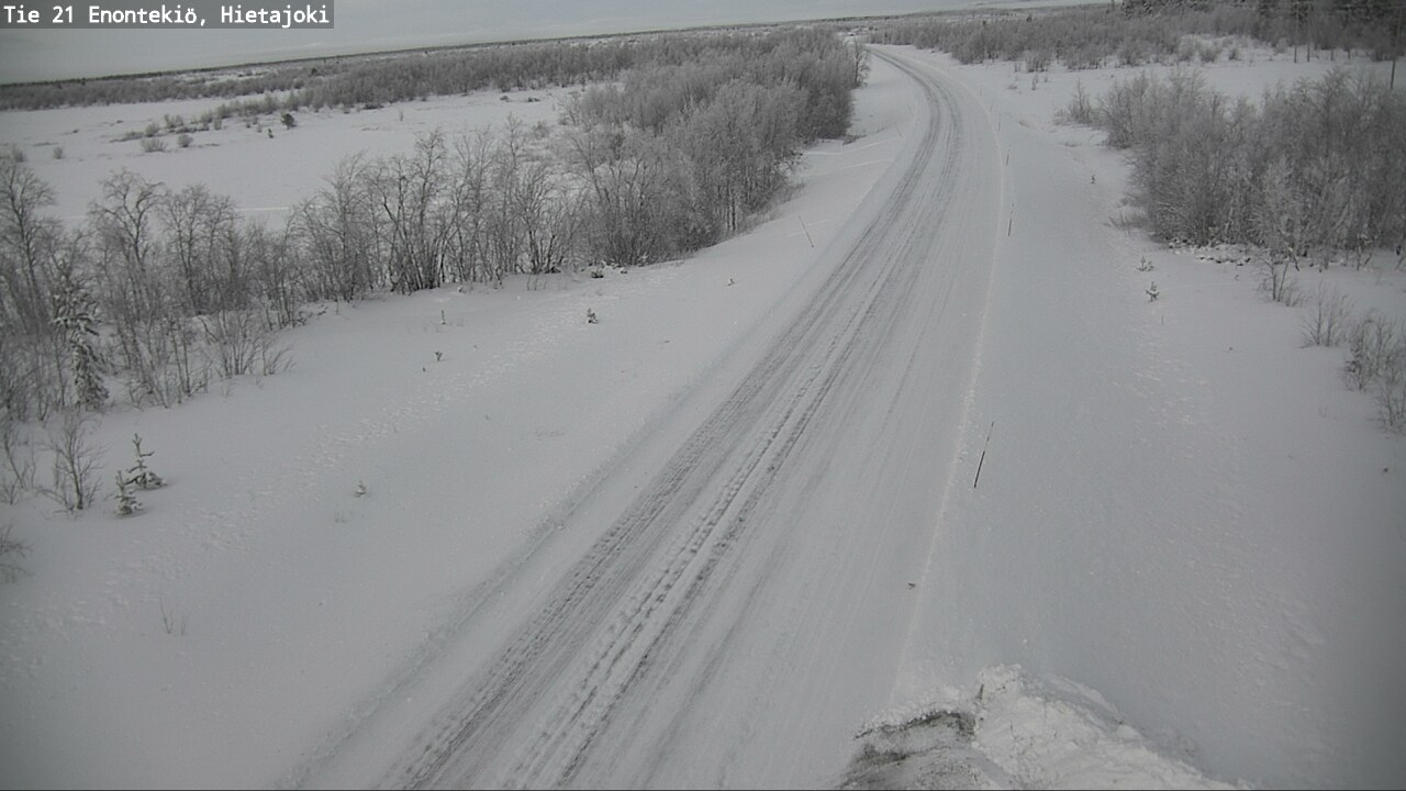 Weather Camera Image Road 21 Enontekiö, Hietajoki, Enontekiö, Lappi