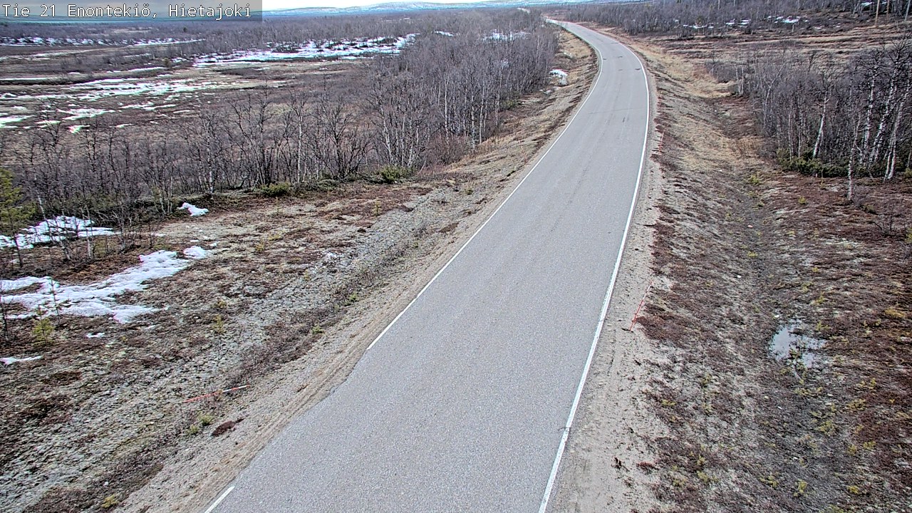 Weather Camera Image Road 21 Enontekiö, Hietajoki, Enontekiö, Lappi