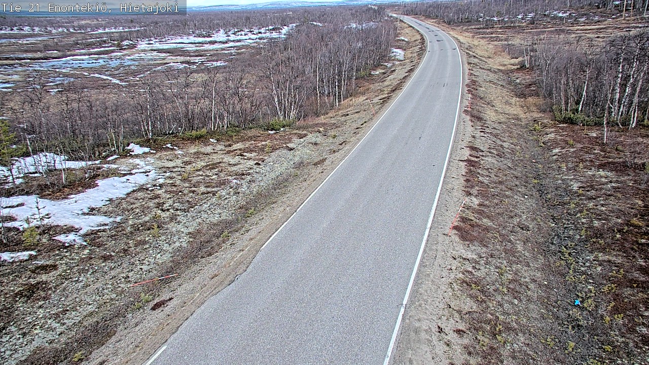 Weather Camera Image Road 21 Enontekiö, Hietajoki, Enontekiö, Lappi