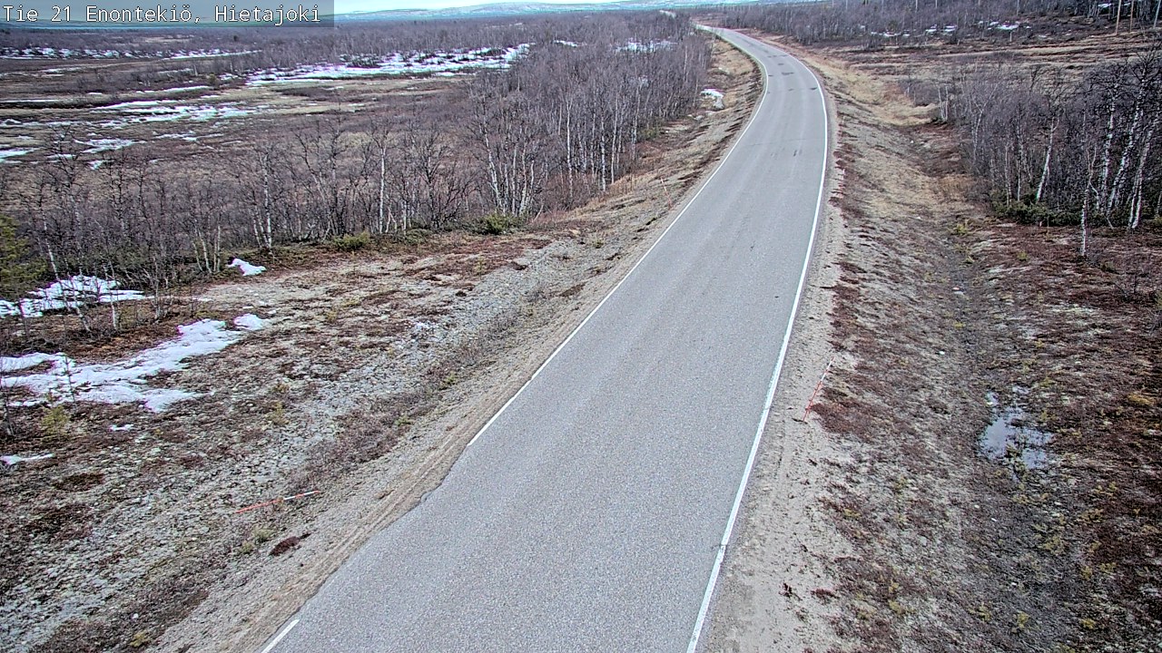 Weather Camera Image Road 21 Enontekiö, Hietajoki, Enontekiö, Lappi
