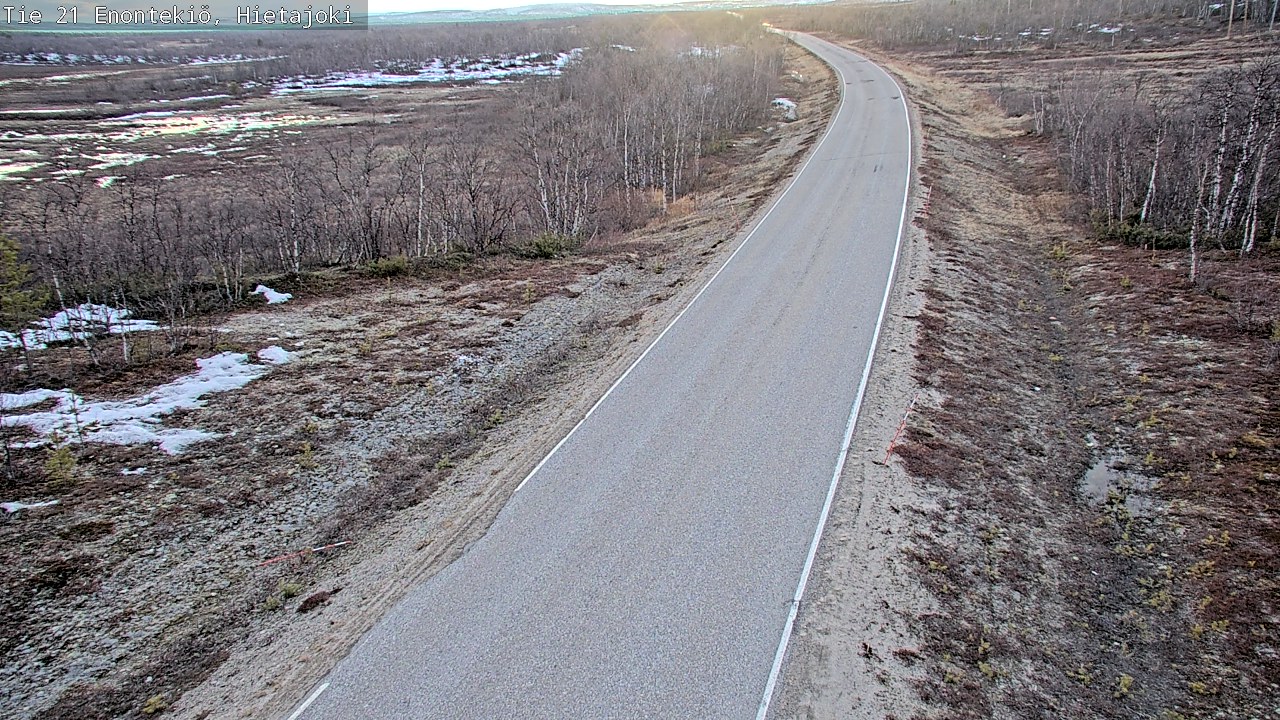 Weather Camera Image Road 21 Enontekiö, Hietajoki, Enontekiö, Lappi