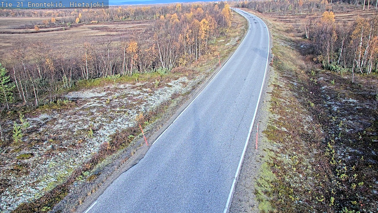 Weather Camera Image Road 21 Enontekiö, Hietajoki, Enontekiö, Lappi