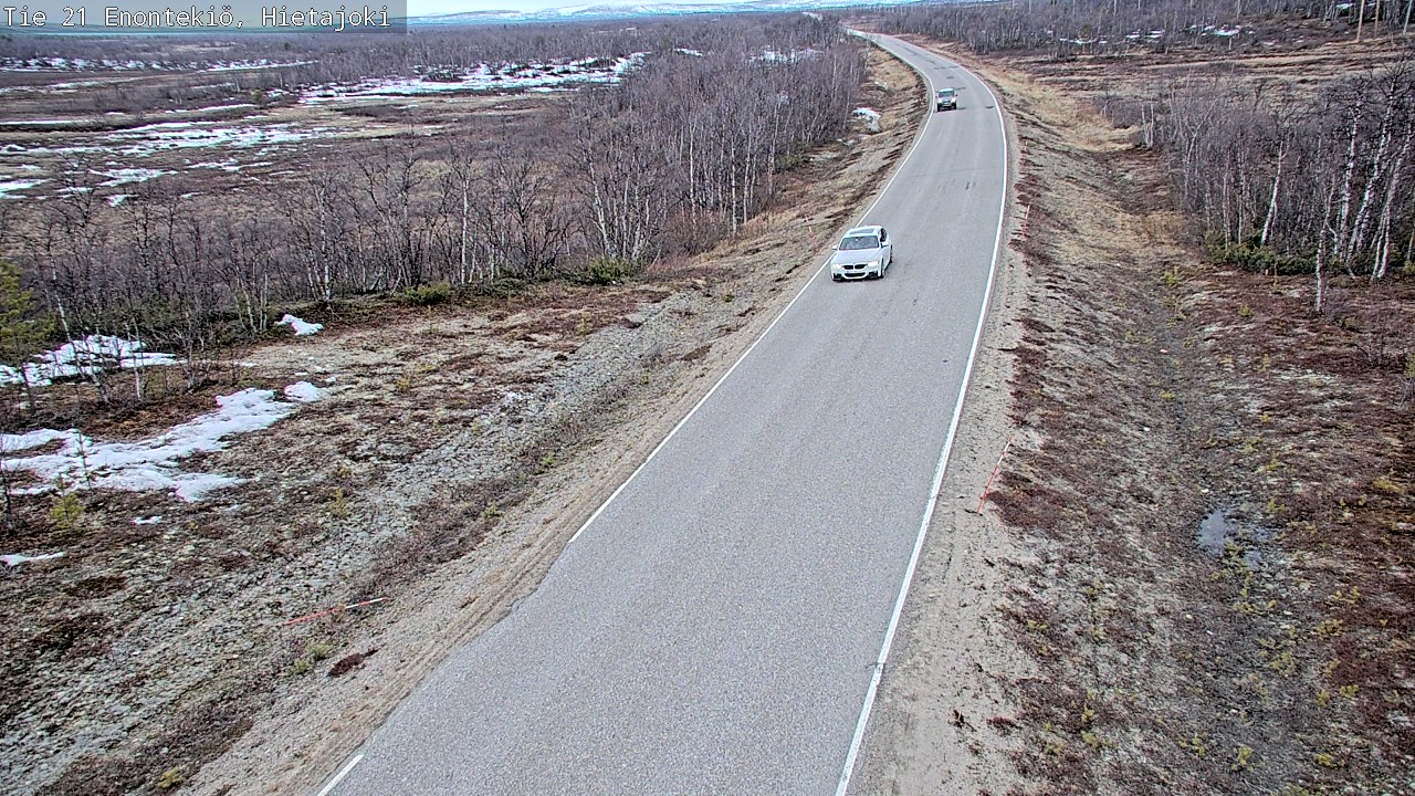 Weather Camera Image Road 21 Enontekiö, Hietajoki, Enontekiö, Lappi