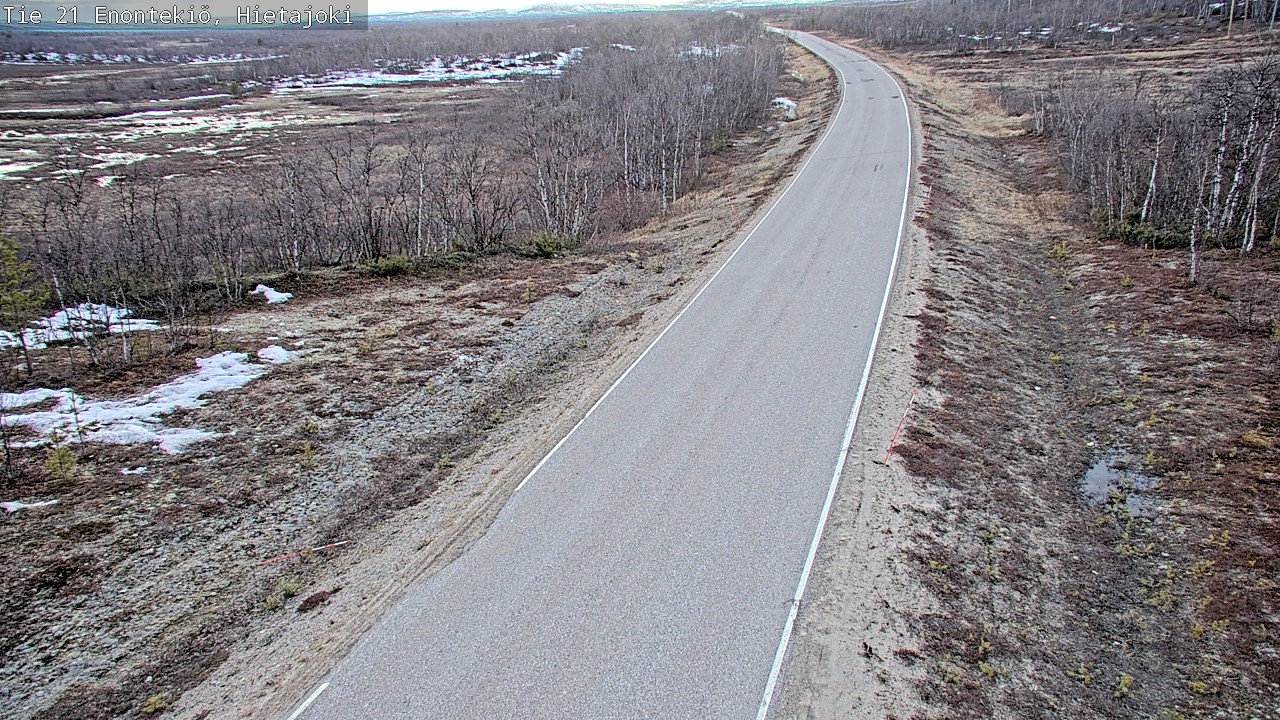 Weather Camera Image Väg 21 Enontekis, Hietajoki, Enontekiö, Lappi